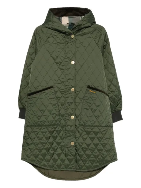 Barbour quilted hooded coat