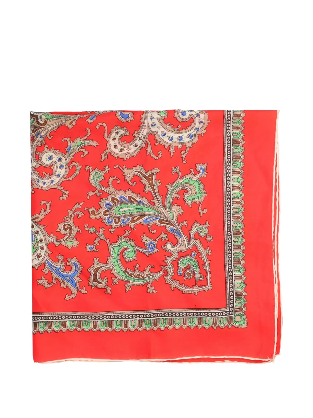 Vintage paisley-print silk scarf - レッド Vintage paisley-print silk scarf - レッド