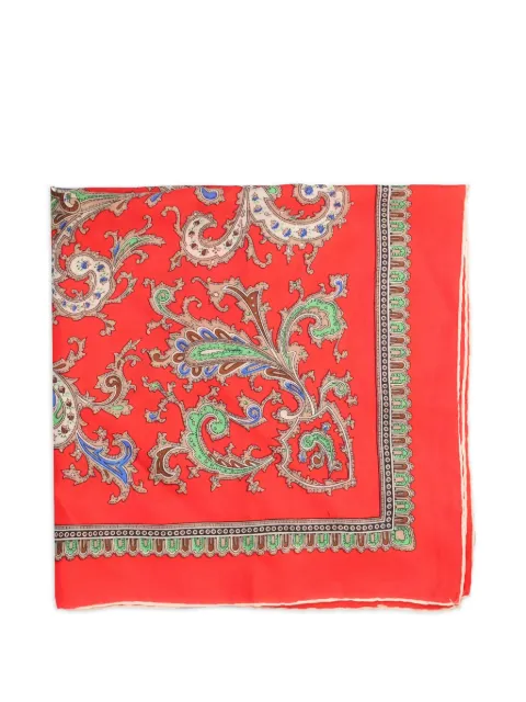 Vintage paisley-print silk scarf