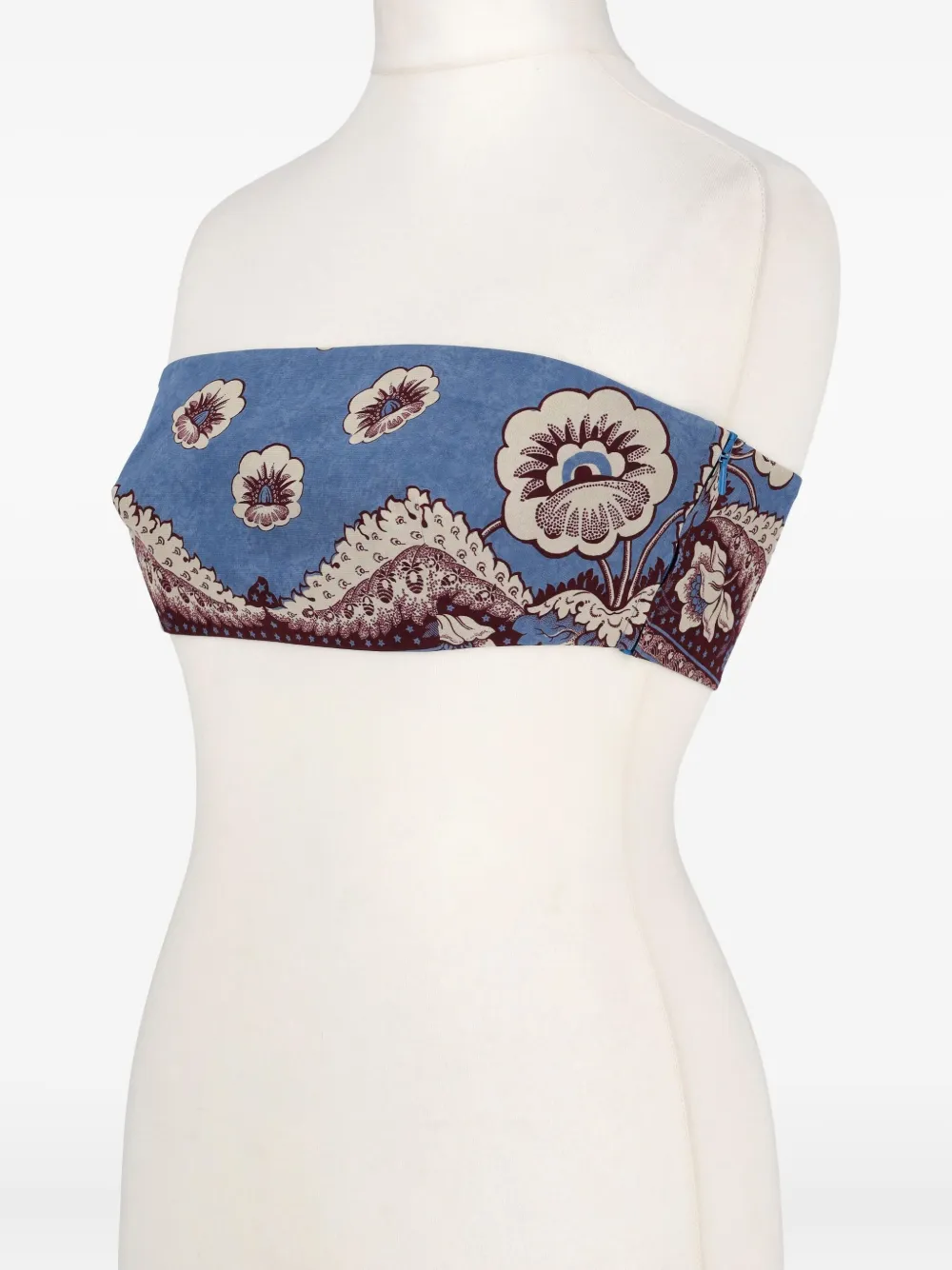 Pre-owned Valentino Floral-pattern Sleeveless Dress In Blue