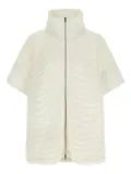 Herno wave-effect padded poncho - White