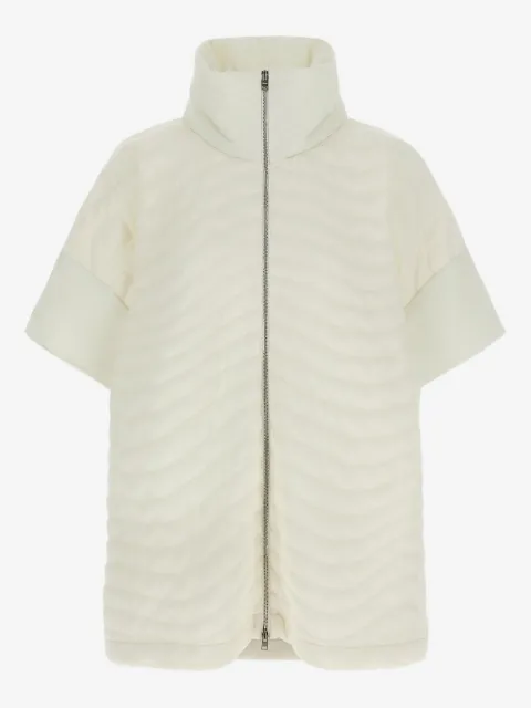 Herno poncho matelassé à effet ondulé