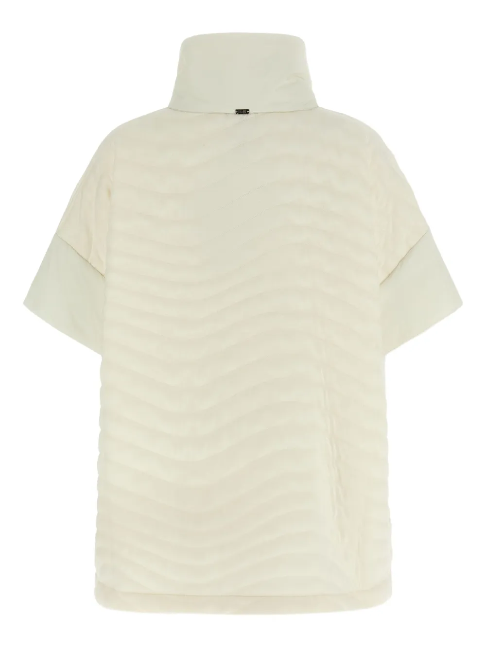 Herno wave-effect padded poncho Wit