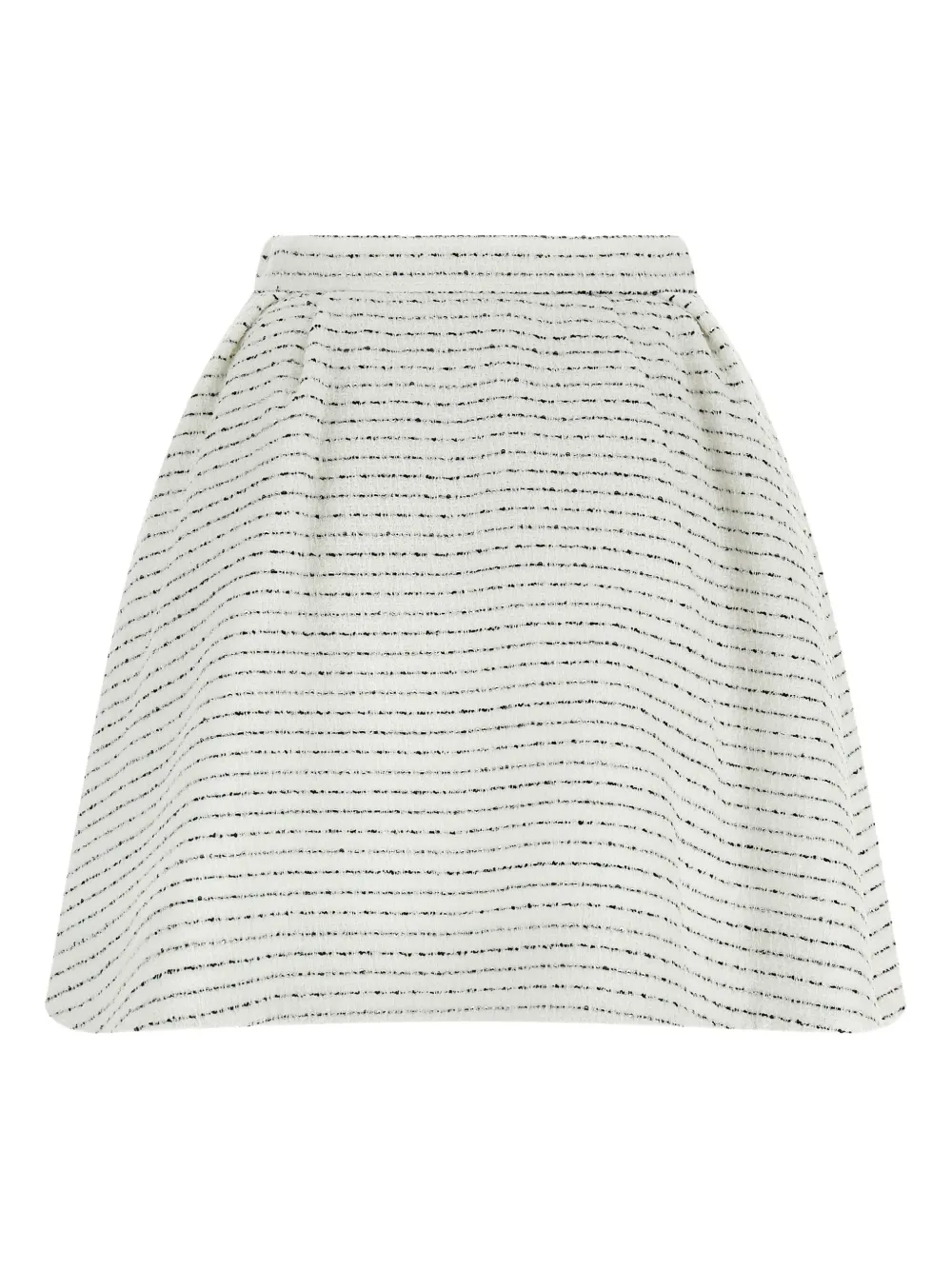 Alessandra Rich Tweed plooirok Wit