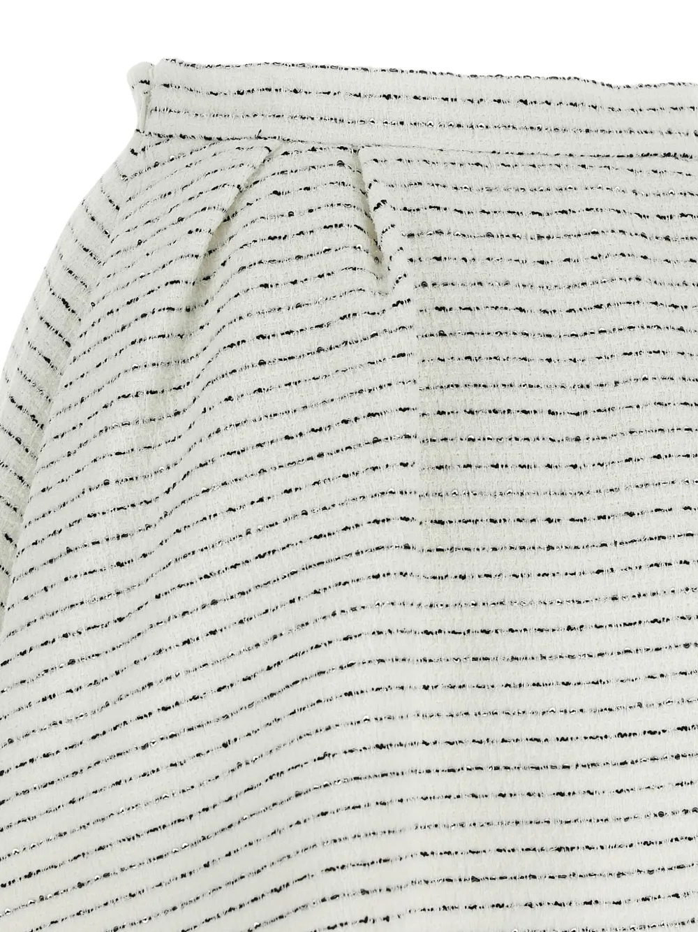 Alessandra Rich Tweed plooirok Wit
