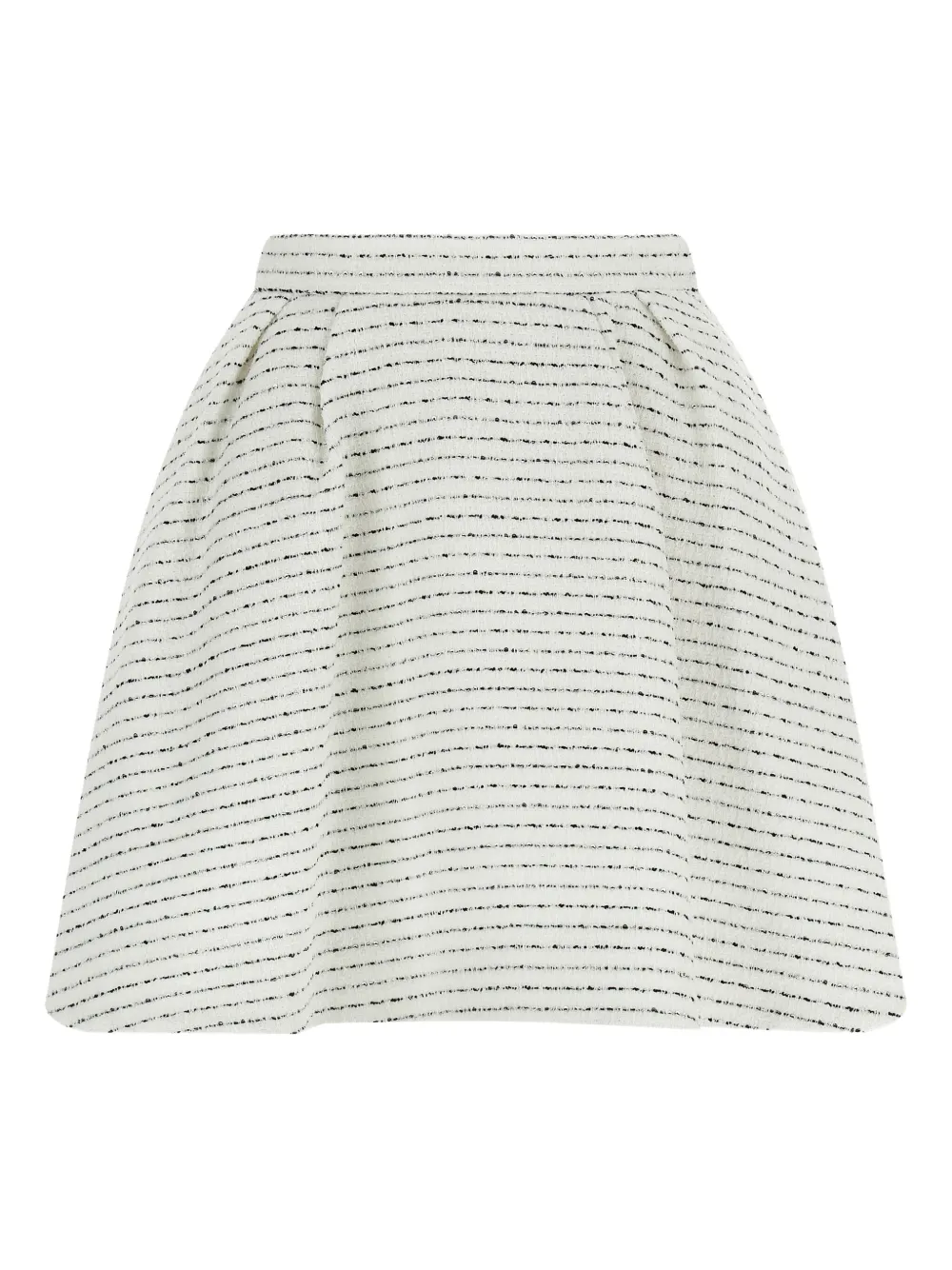 Alessandra Rich Tweed plooirok - Wit