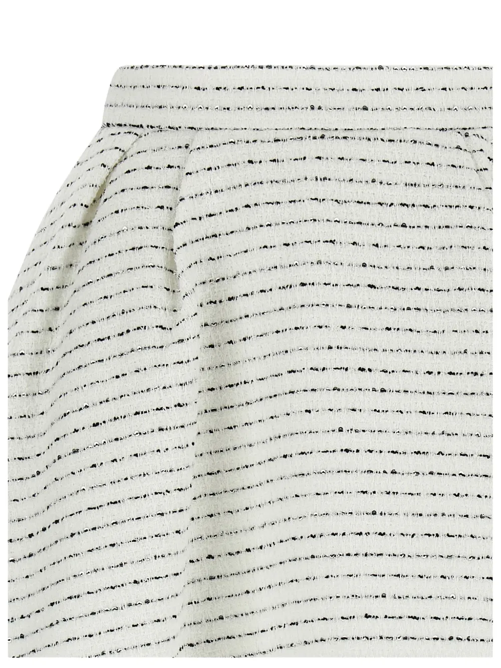 Alessandra Rich Tweed plooirok Wit