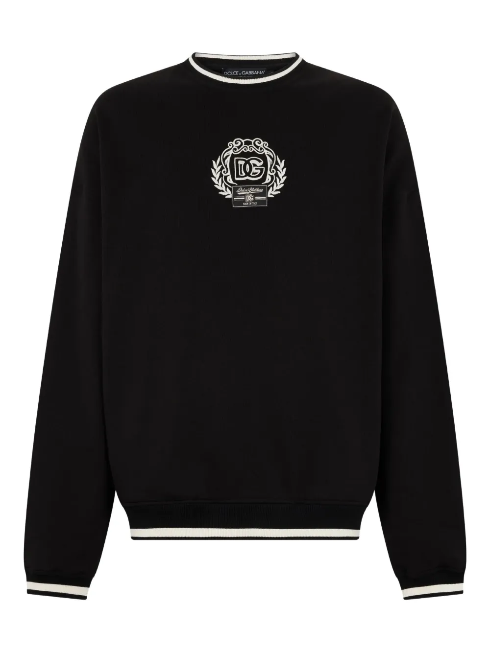 Dolce & Gabbana Sweater met geborduurd logo Zwart