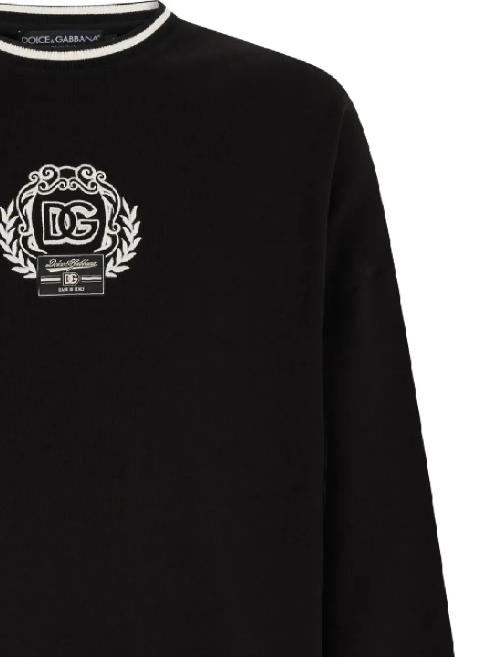 Dolce & Gabbana Sweater met geborduurd logo Zwart