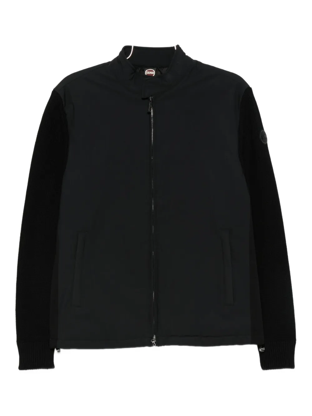 Colmar Knitted-panel Zip-front Jacket In Black