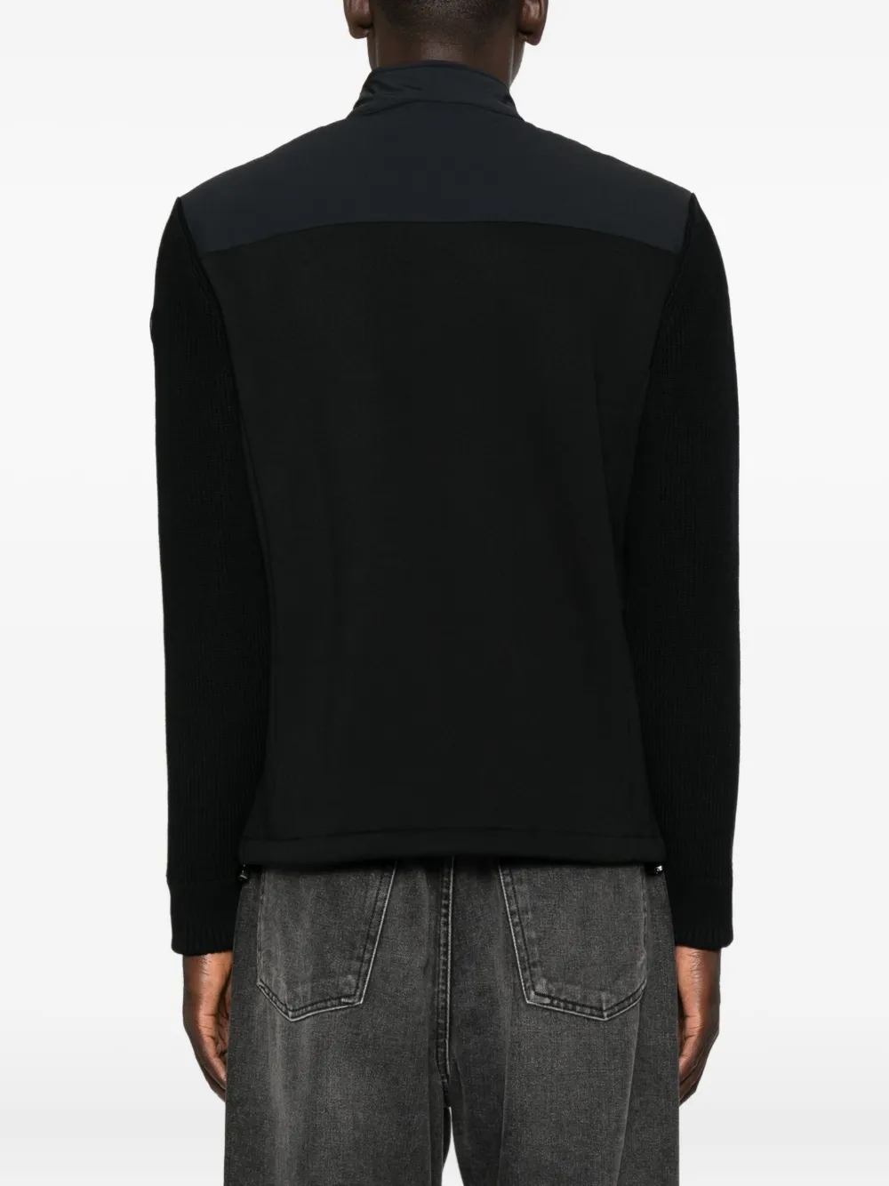 Colmar Knitted-panel Zip-front Jacket In Black