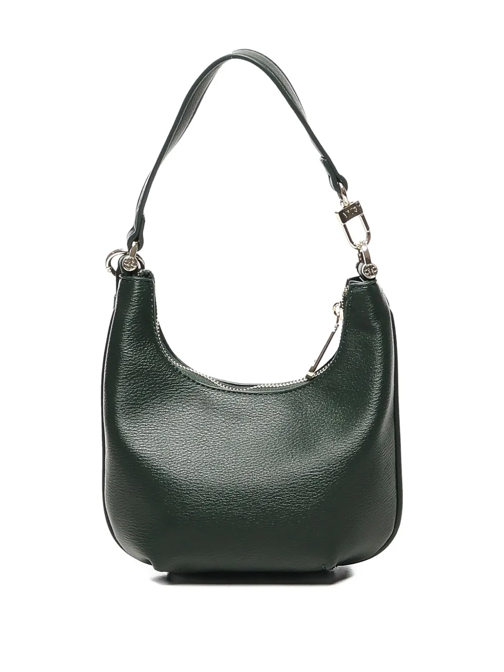 V73 Zip-fastening Half-moon Shoulder Bag In Green