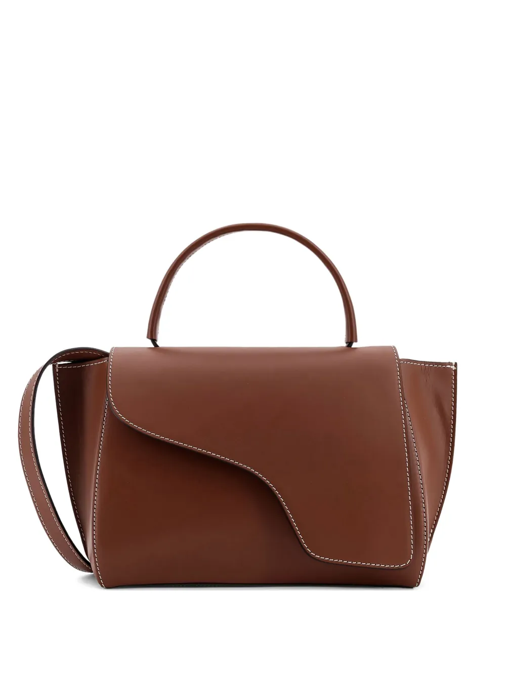 Atp Atelier Arezzo Contrast-stitching Tote Bag In Brown