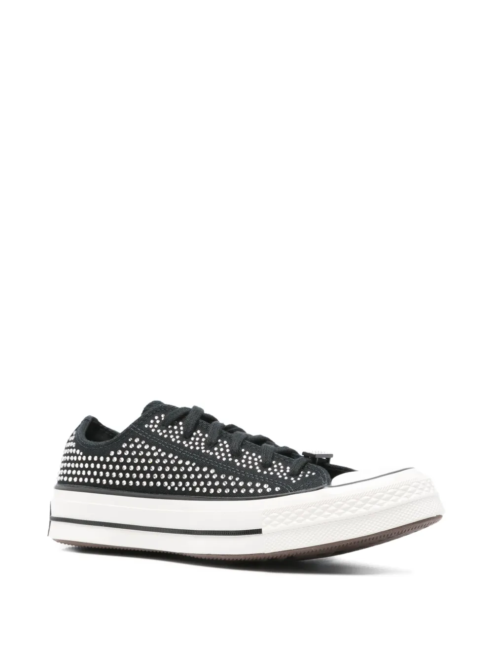 Swarovski x Converse verfraaide low-top sneakers Zwart