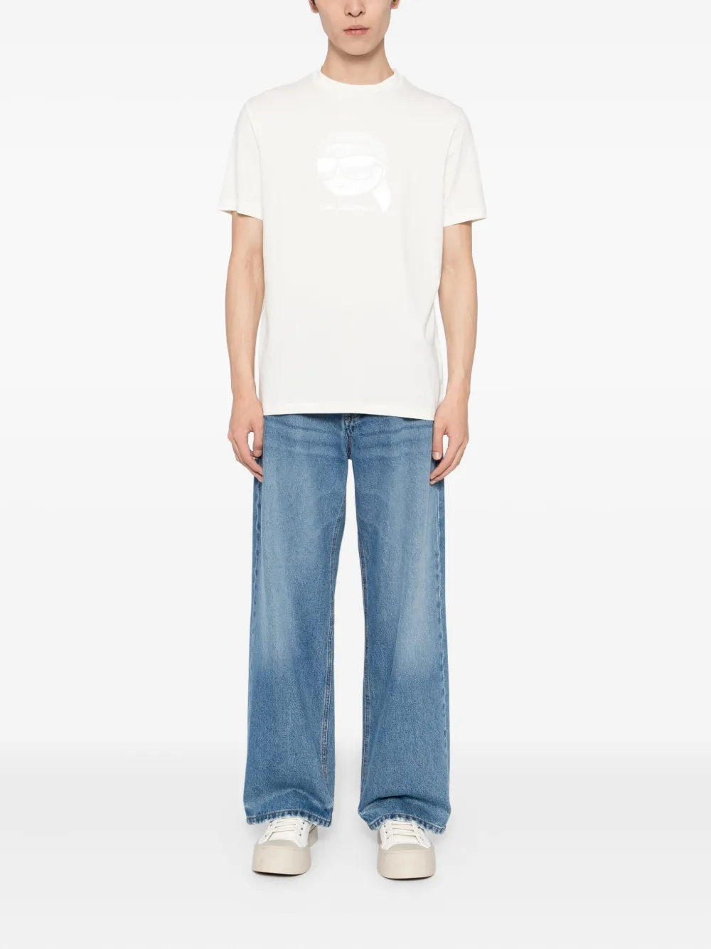 Karl Lagerfeld T-shirt met Ikon-print - Beige