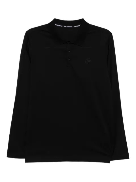Karl Lagerfeld embroidered-logo cotton polo shirt