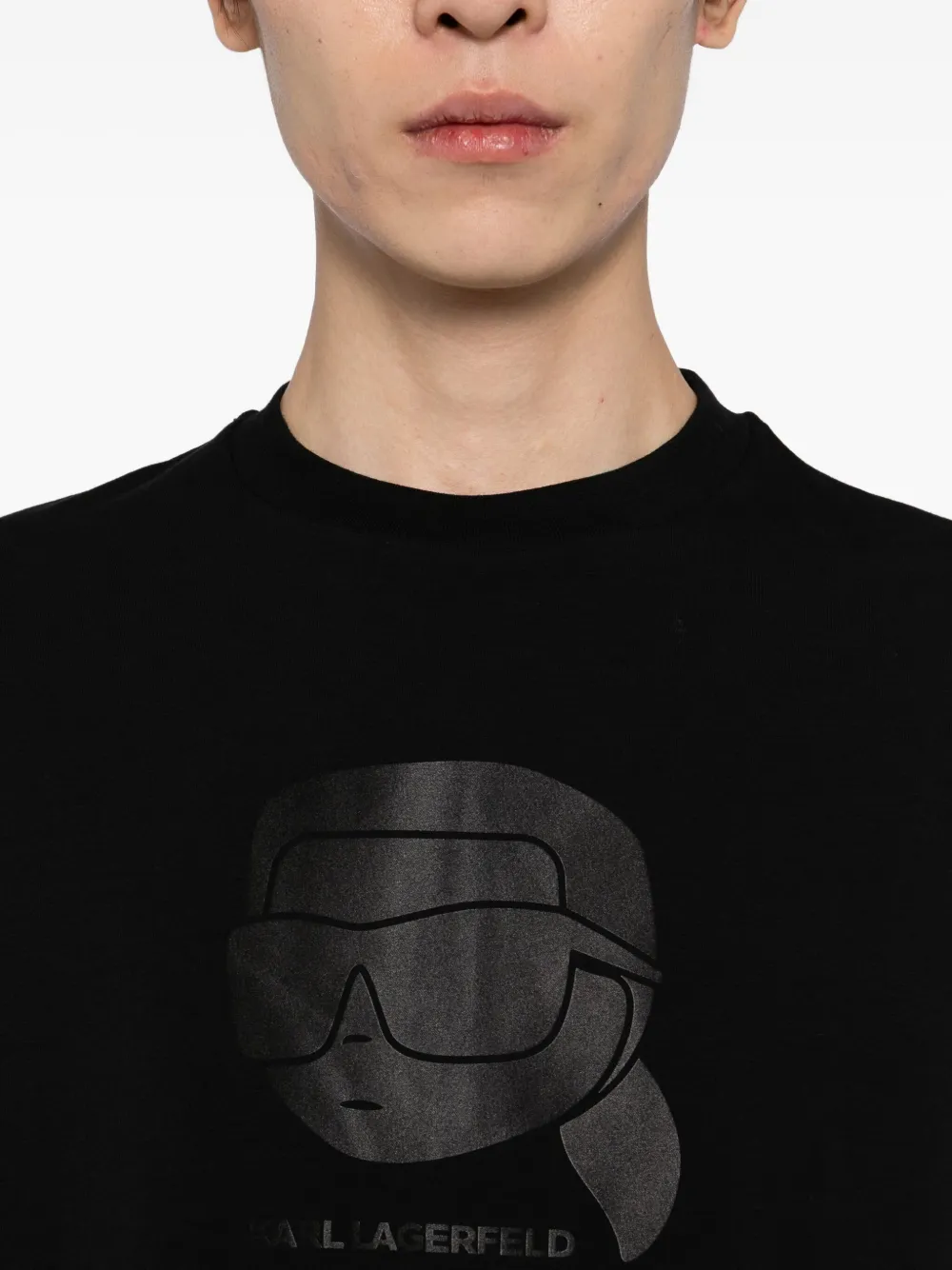 Karl Lagerfeld T-shirt met logoprint Zwart