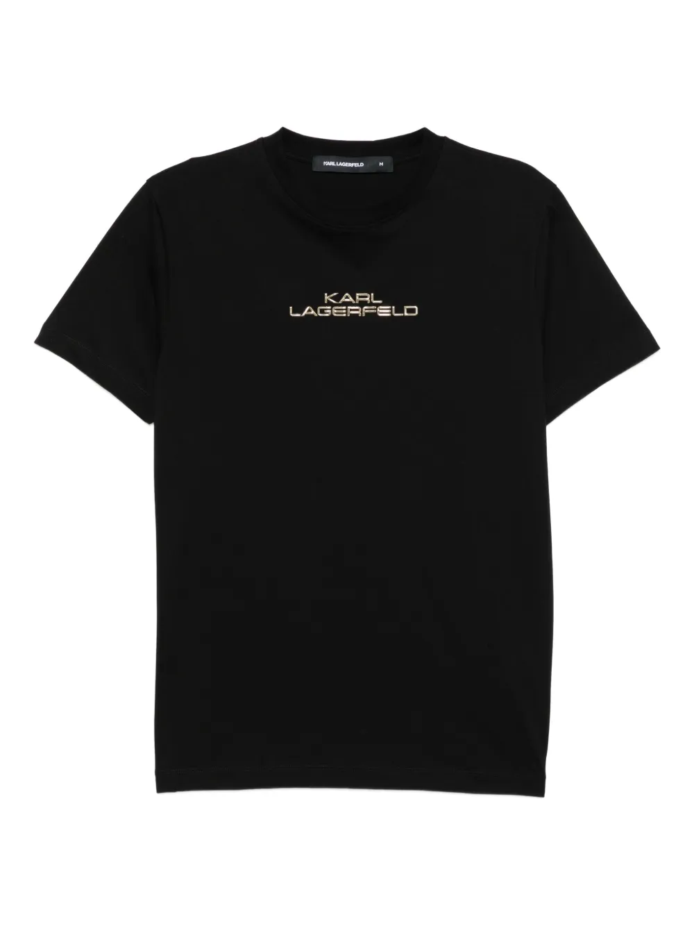 Karl Lagerfeld logo-embossed T-shirt | Black | Image 1
