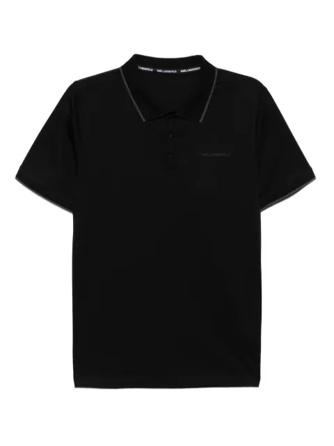 Karl Lagerfeld logo cotton polo shirt