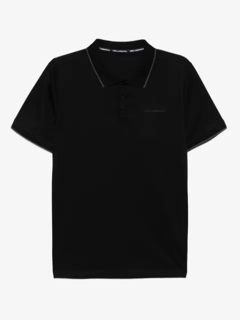 Karl Lagerfeld playera tipo polo con distintivo del logo