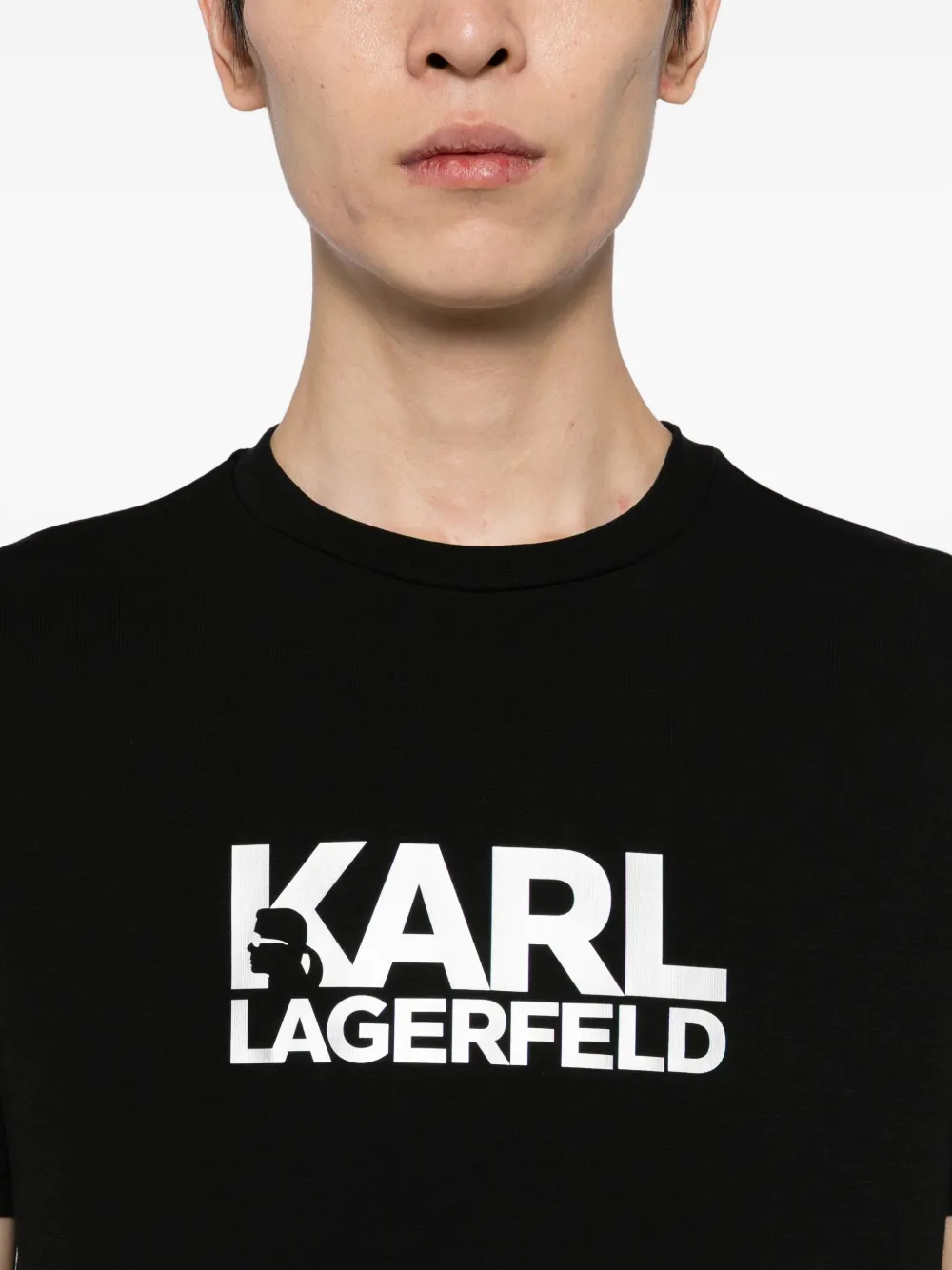 Karl Lagerfeld T-shirt met logoprint Zwart