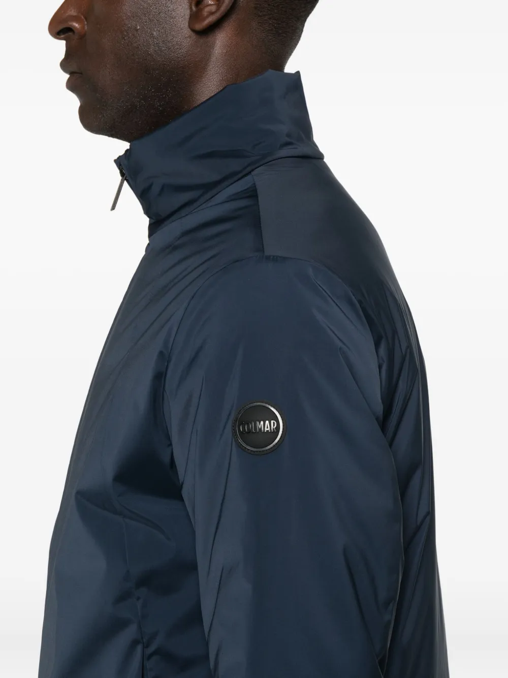 Colmar Jas met hoge hals en rits aan de voorkant Blauw