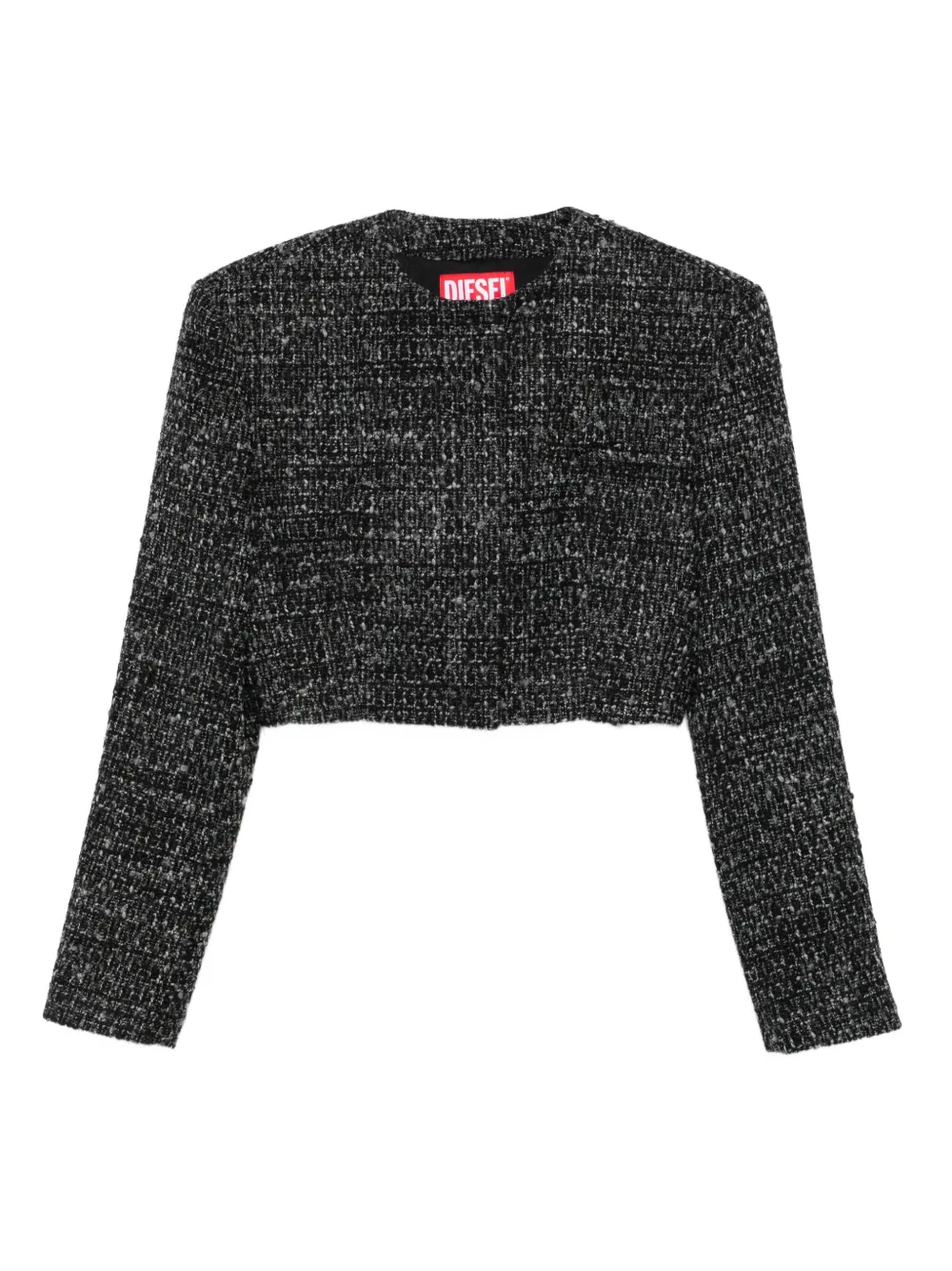 Diesel G-Crop-G クロップド ツイードジャケット - ブラック Diesel G-Crop-G クロップド ツイードジャケット - ブラック