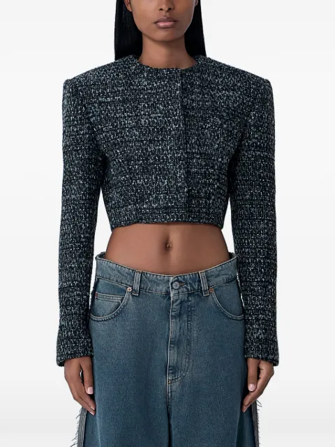 Diesel G-Crop-G tweed cropped jacket