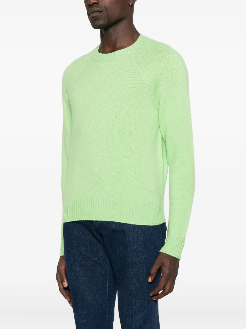 TOM FORD raglan-sleeve crew-neck sweater Groen
