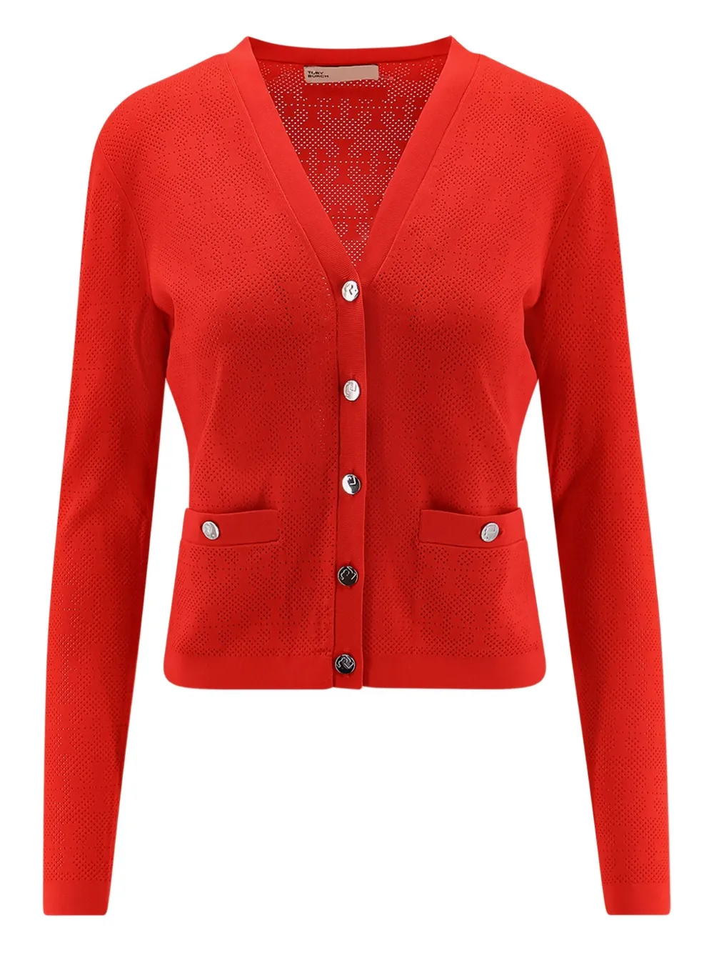 Tory Burch Vest met zak en lange mouwen Rood