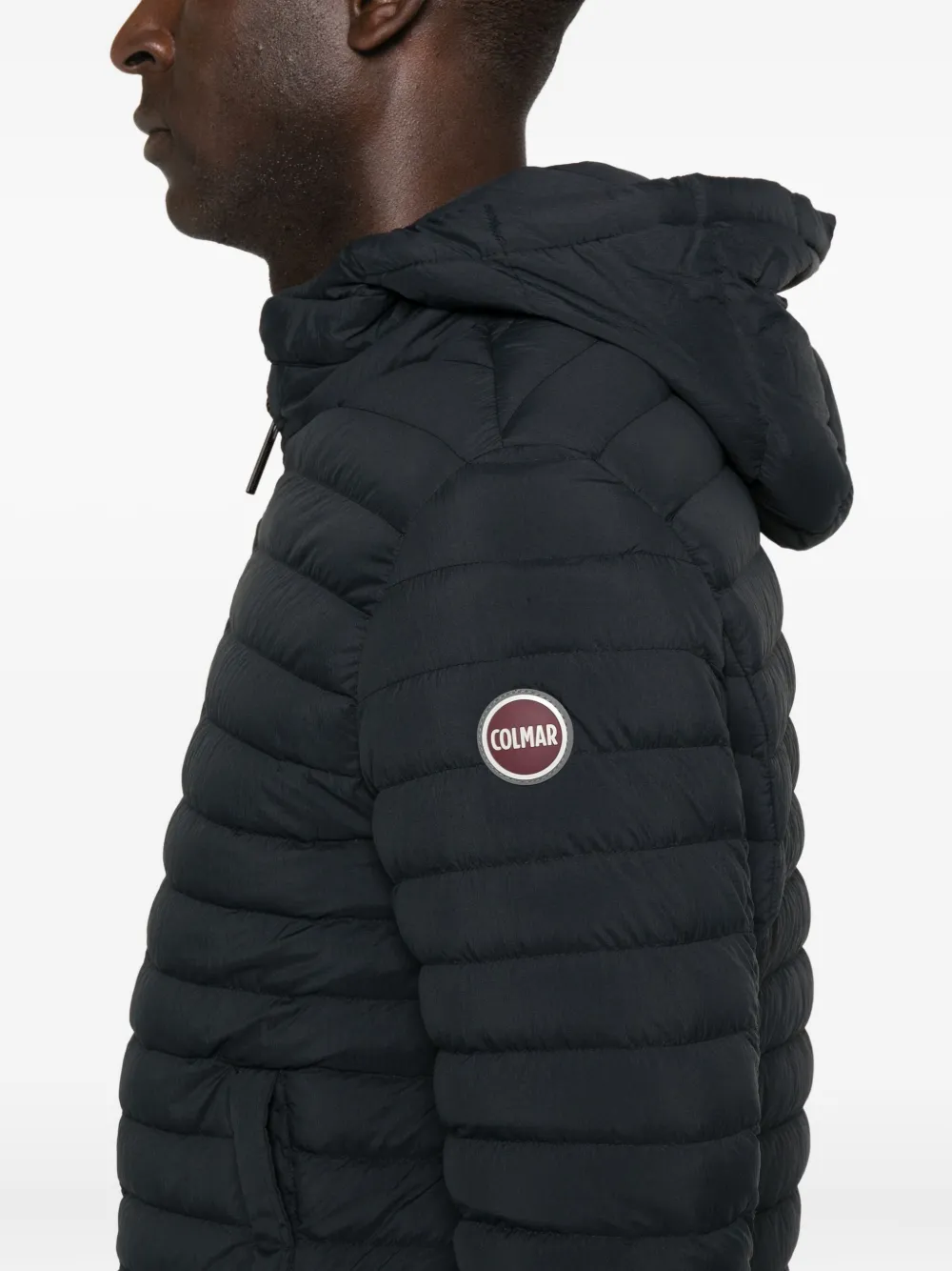 Colmar Hooded Quilted Jacket In Black