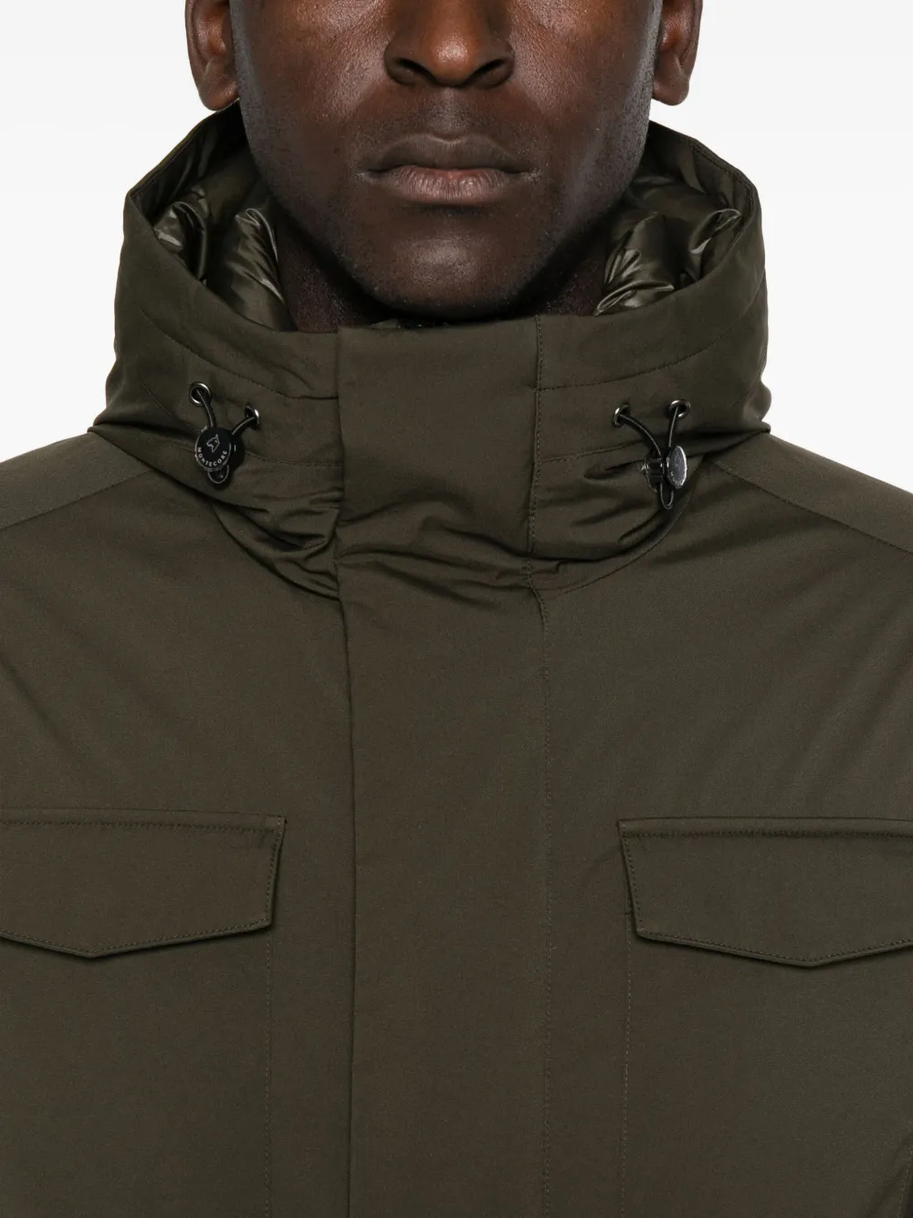 Montecore Hooded Flap-pocket Jacket In Green