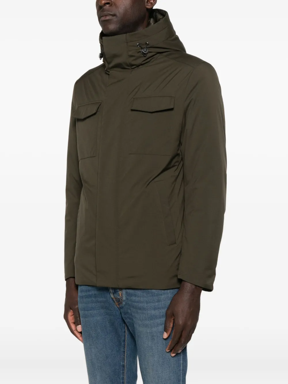 Montecore Hooded Flap-pocket Jacket In Green
