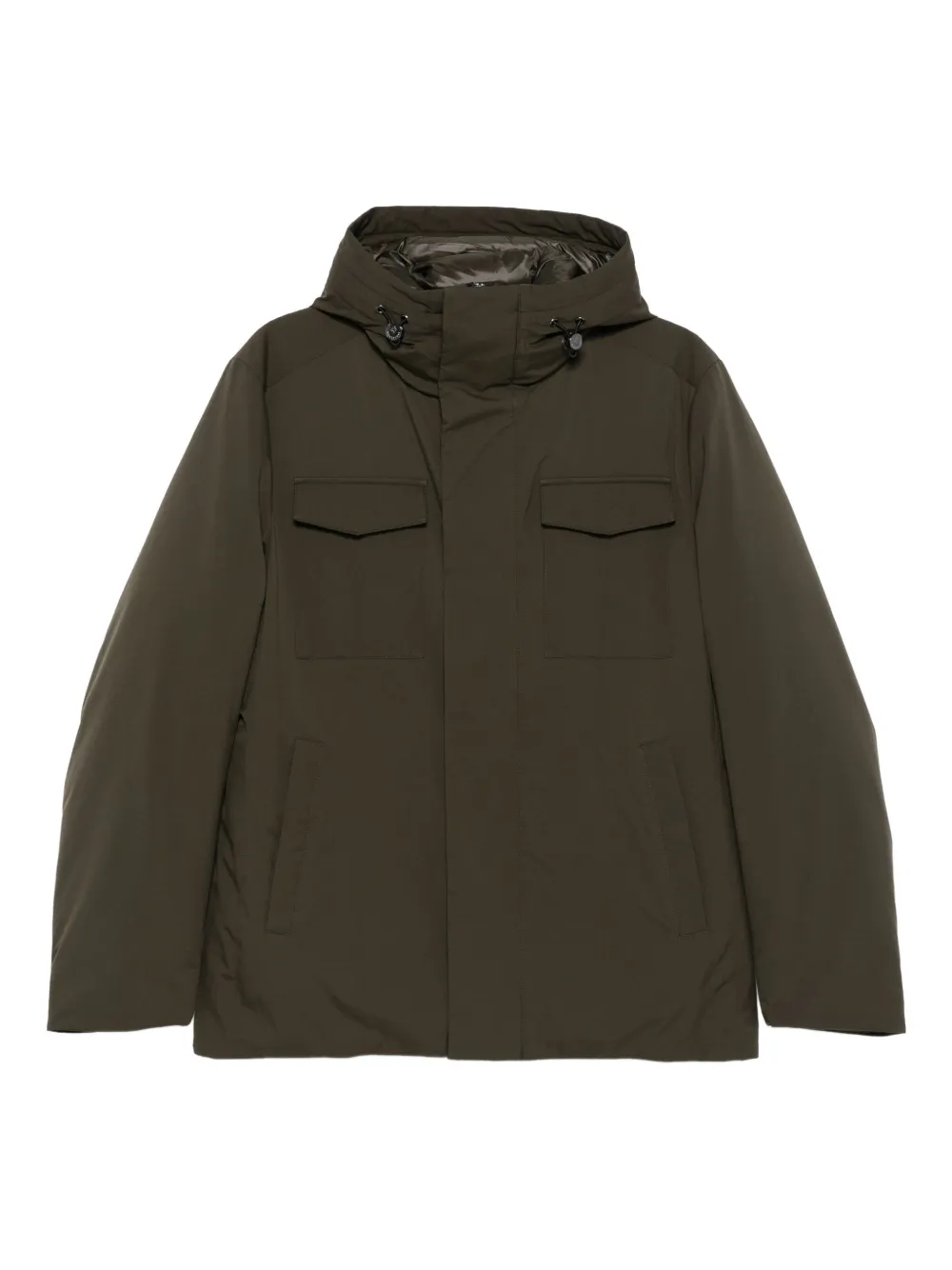 Montecore Hooded Flap-pocket Jacket In Green