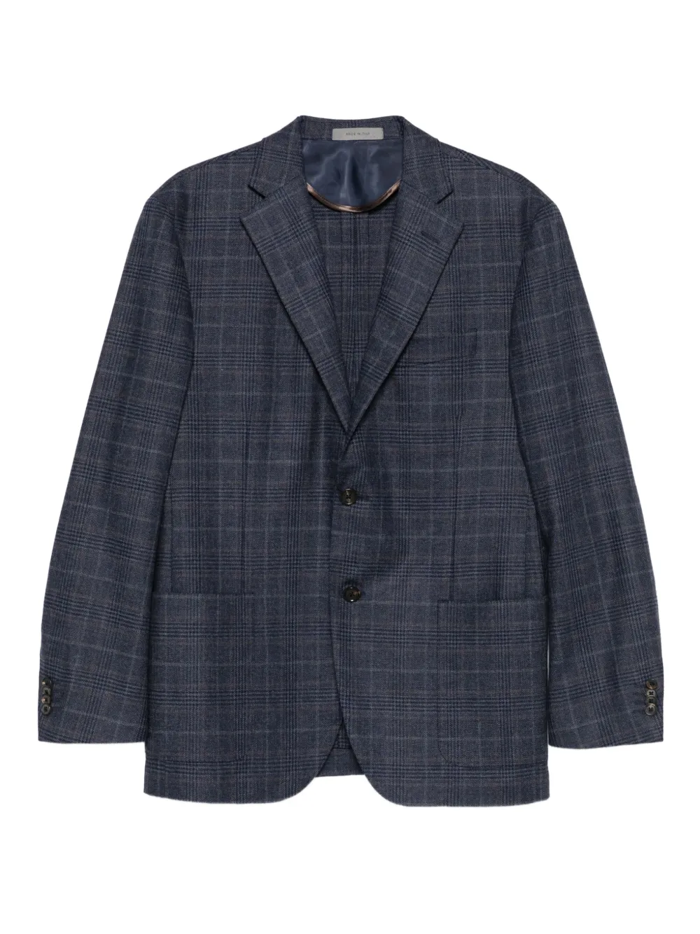 Corneliani checked two-button blazer | Blue | Image 1