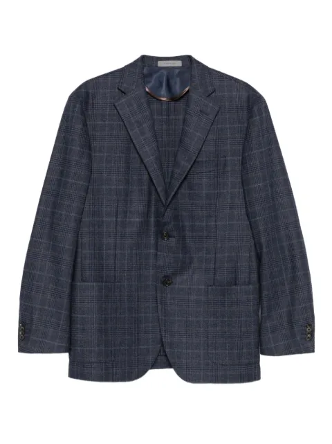 Corneliani checked two-button blazer
