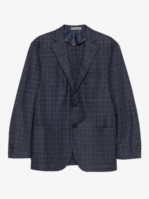 Corneliani blazer con motivo de cuadros y dos botones