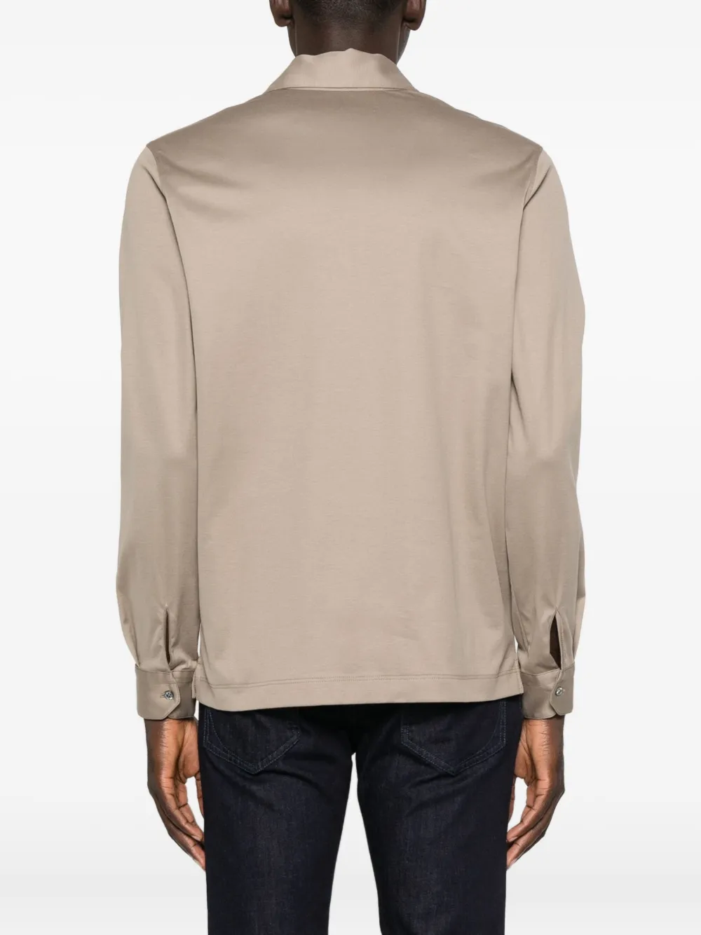 Corneliani Long-sleeve Polo Shirt In Neutral