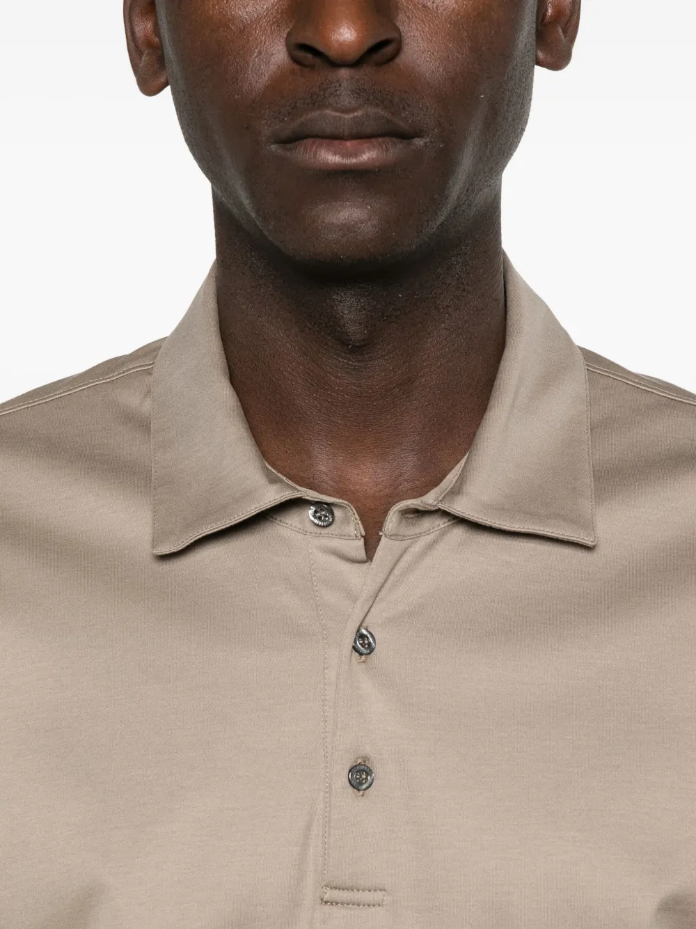Corneliani Long-sleeve Polo Shirt In Neutral