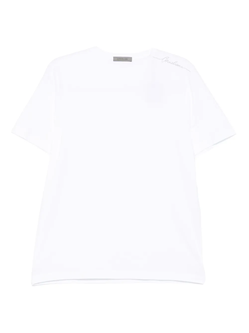 Corneliani logo-embroidered short-sleeve T-shirt | White | Image 1