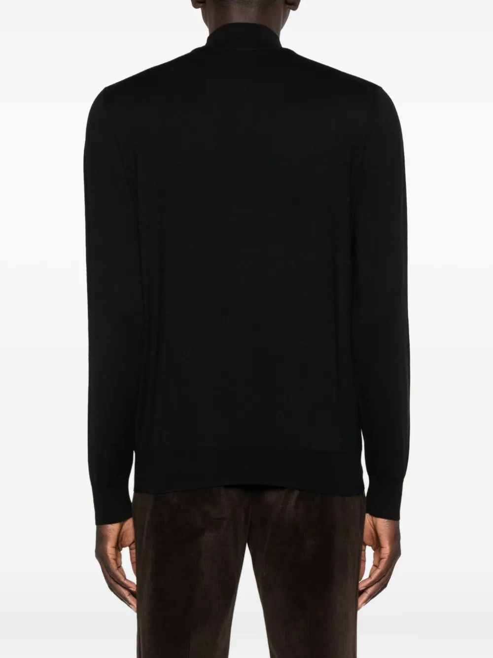 Corneliani Long-sleeve Wool Sweater In Black