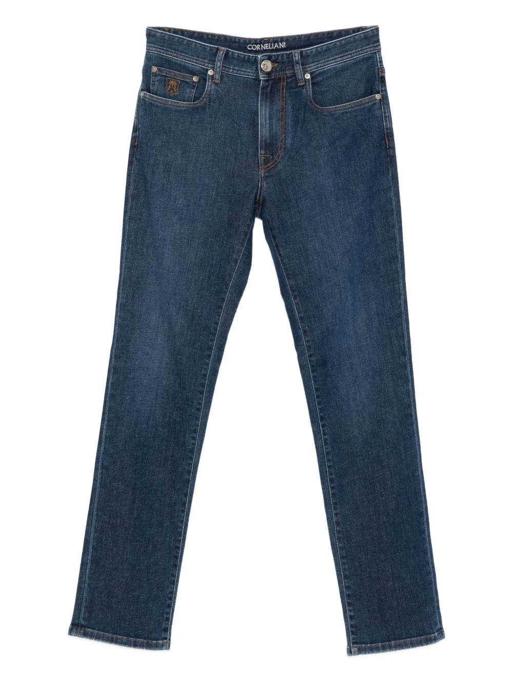 Corneliani logo-patch jeans | Blue | Image 1