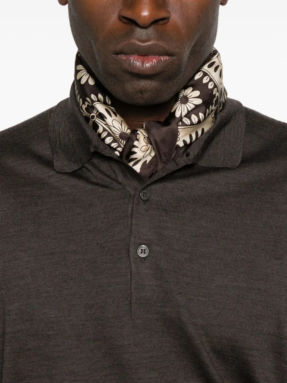 Corneliani Poloshirt met lange mouwen Bruin