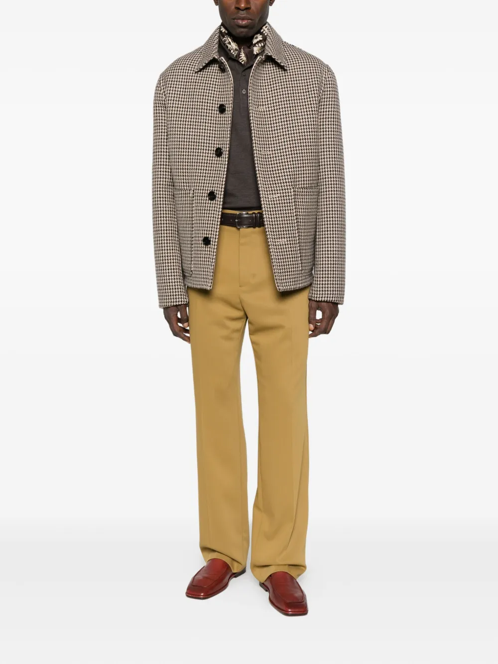 Corneliani long-sleeve polo shirt - Bruin