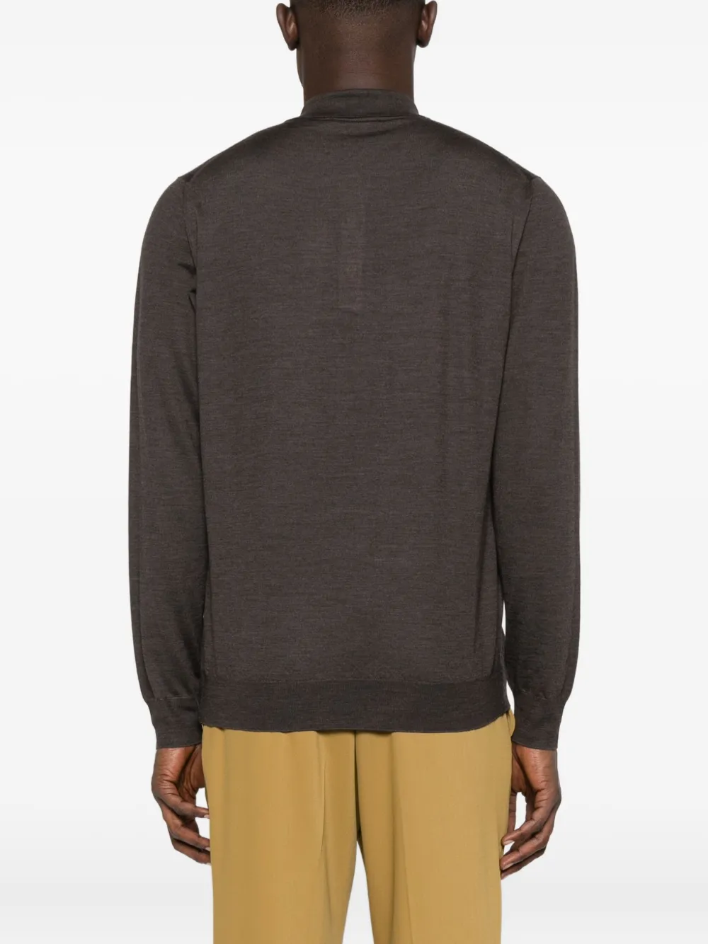 Corneliani Poloshirt met lange mouwen Bruin