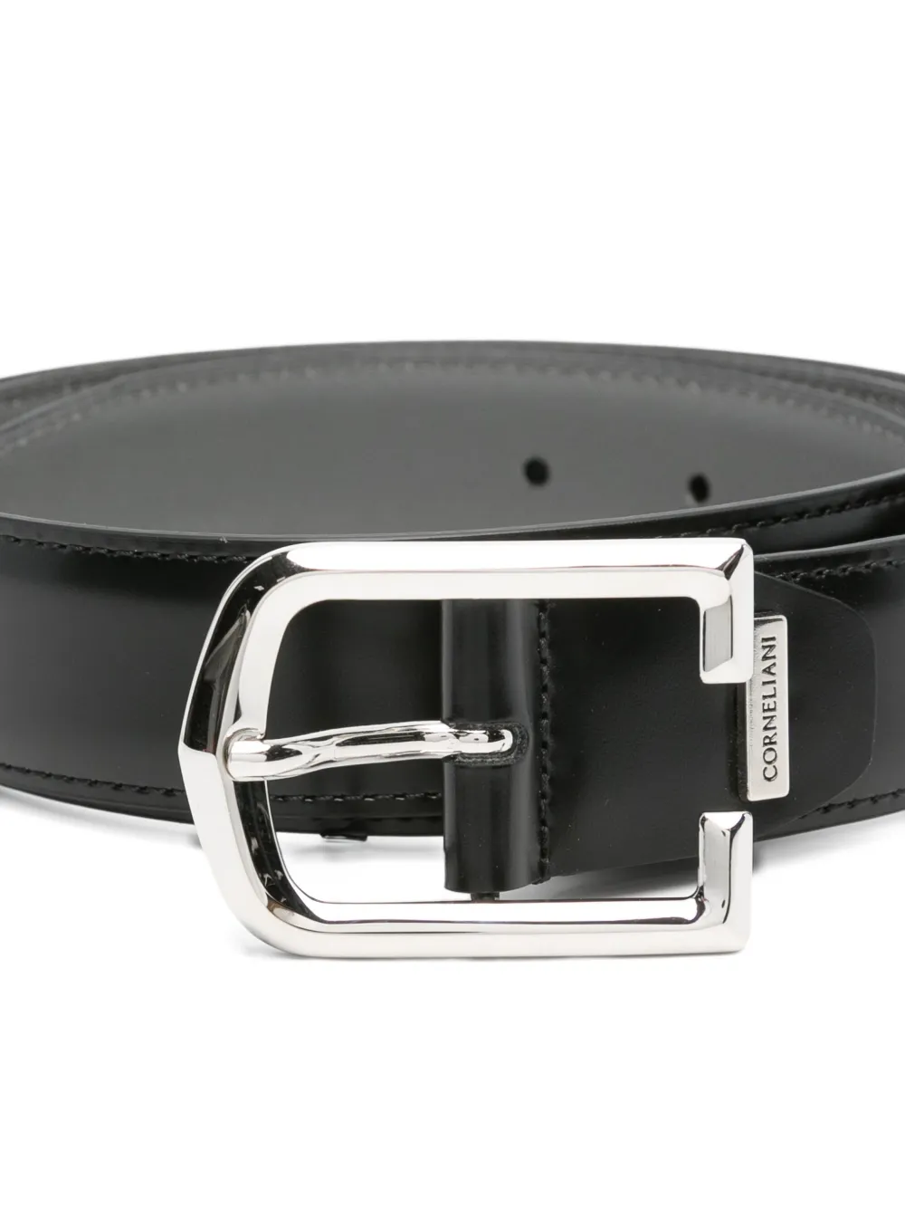 Corneliani Leren riem Zwart