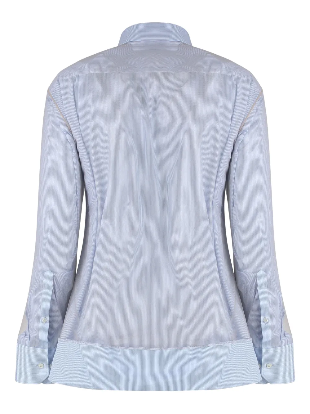 Maison Margiela Gestreepte gesmockte blouse - Blauw