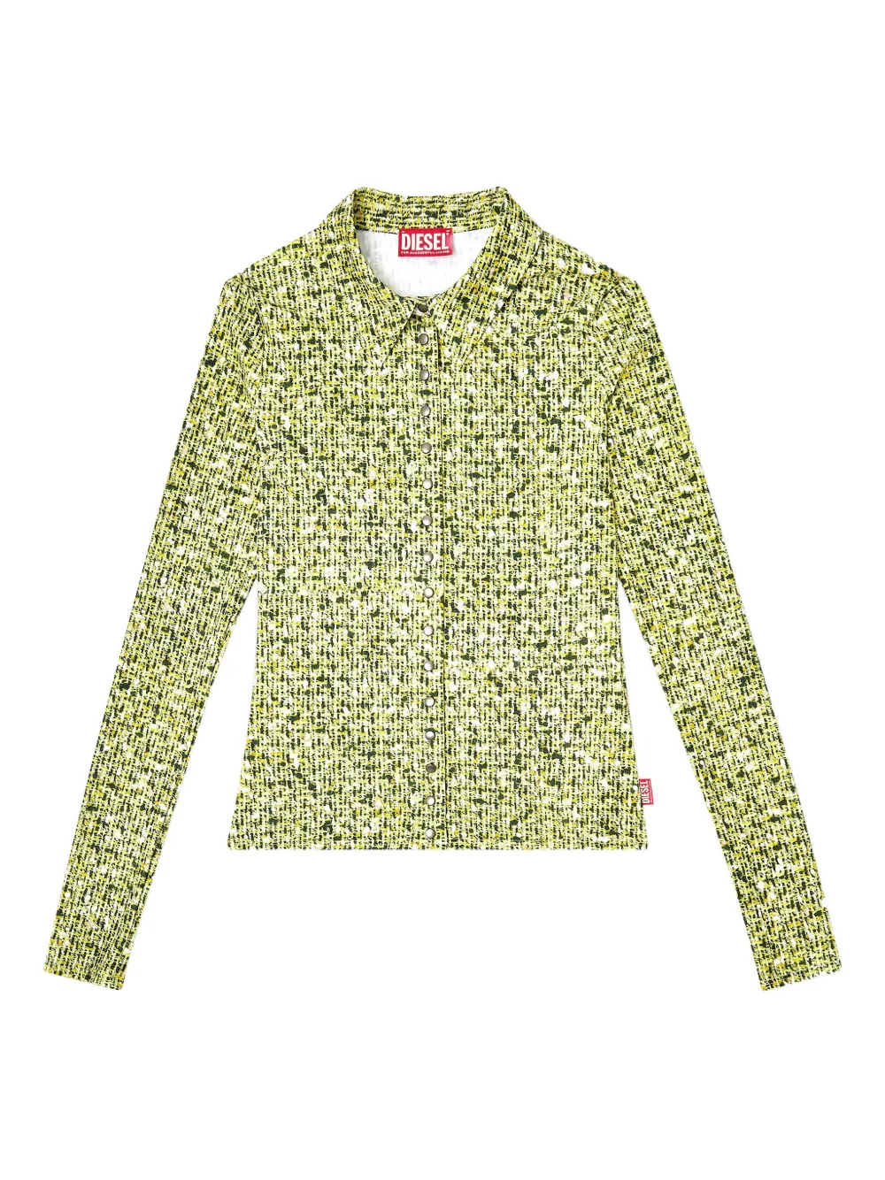 Diesel long-sleeve patterned top - Verde