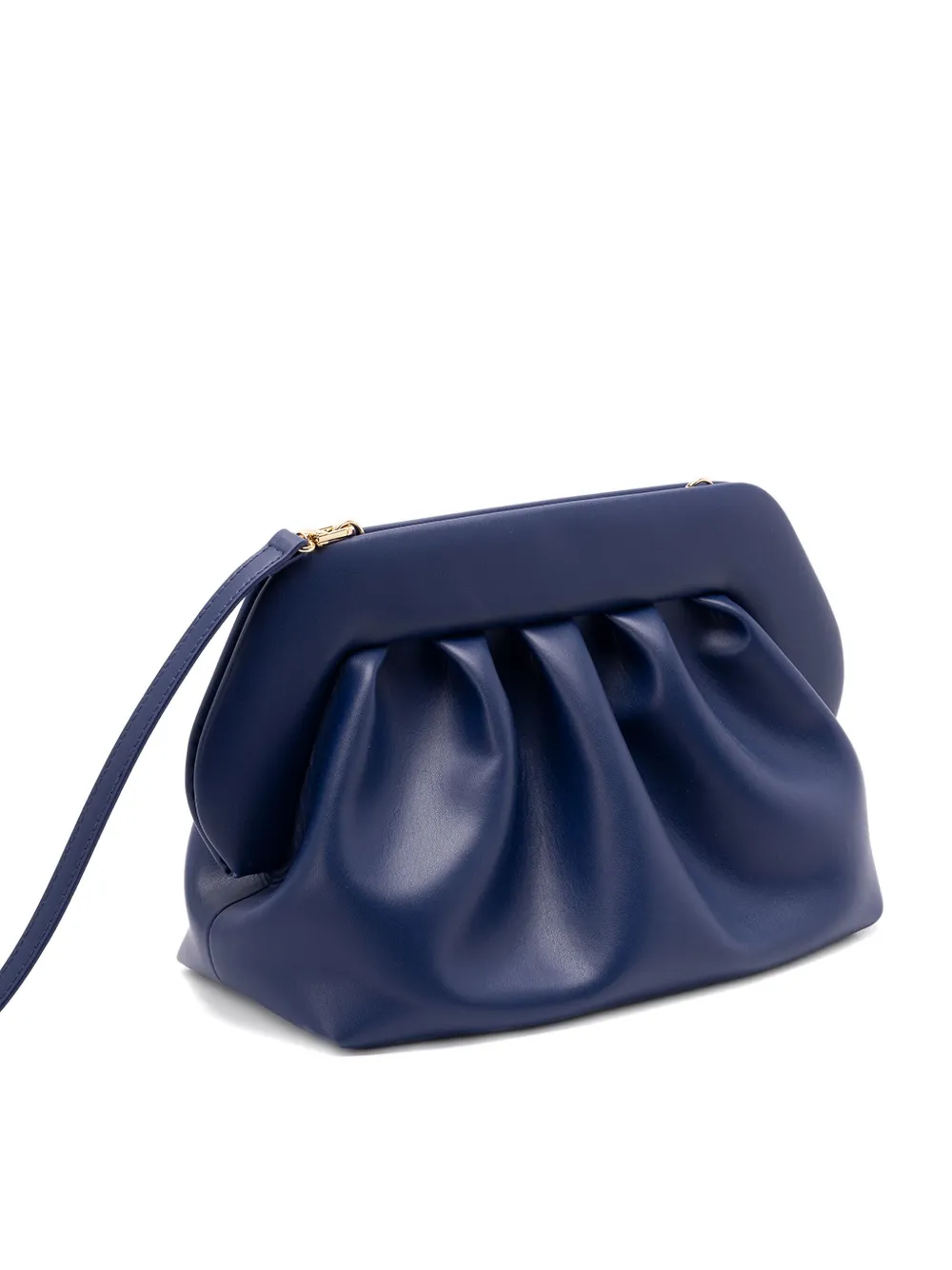 Themoirè Clutch met geplooid frame Blauw