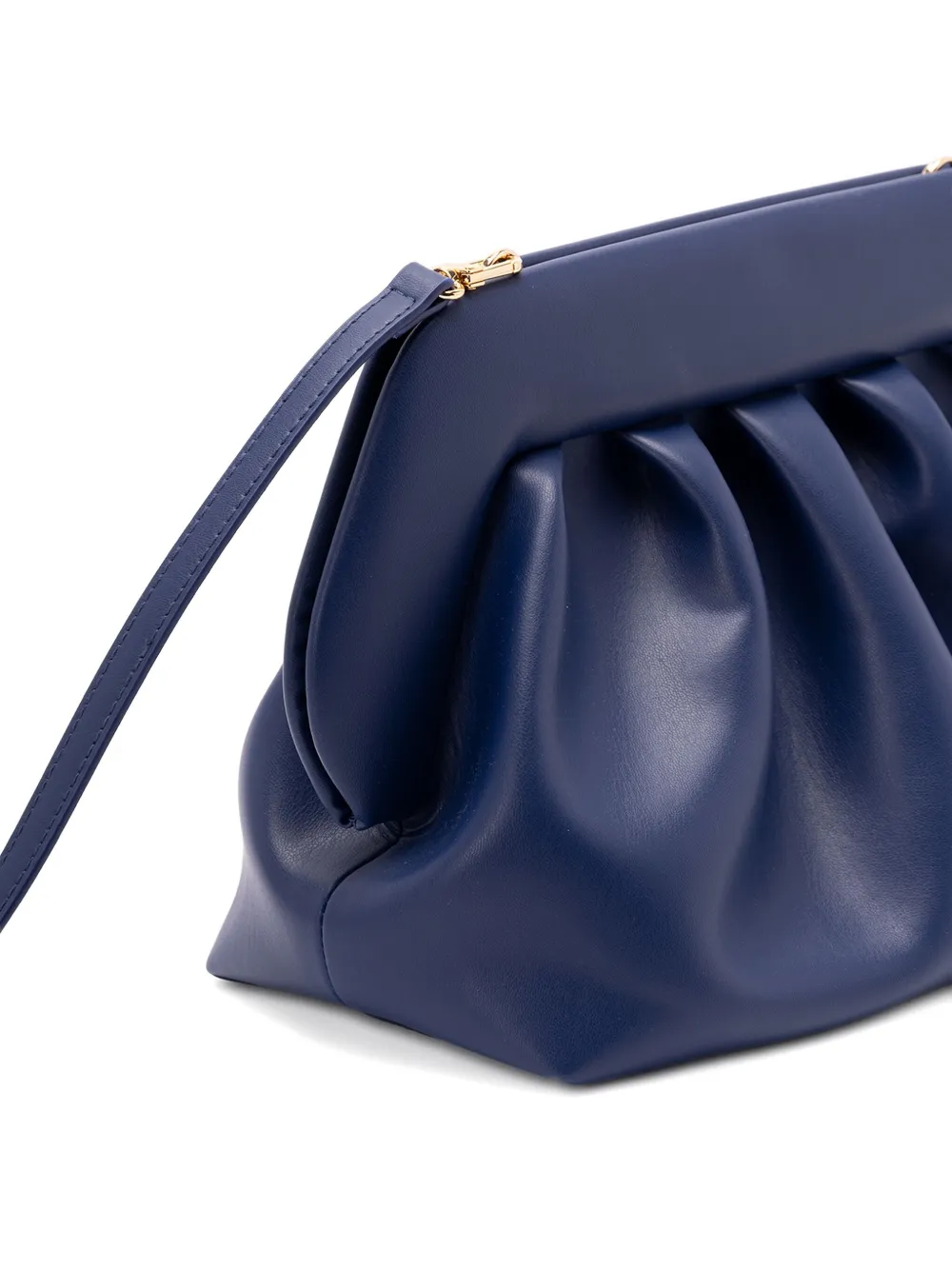 Themoirè Clutch met geplooid frame Blauw